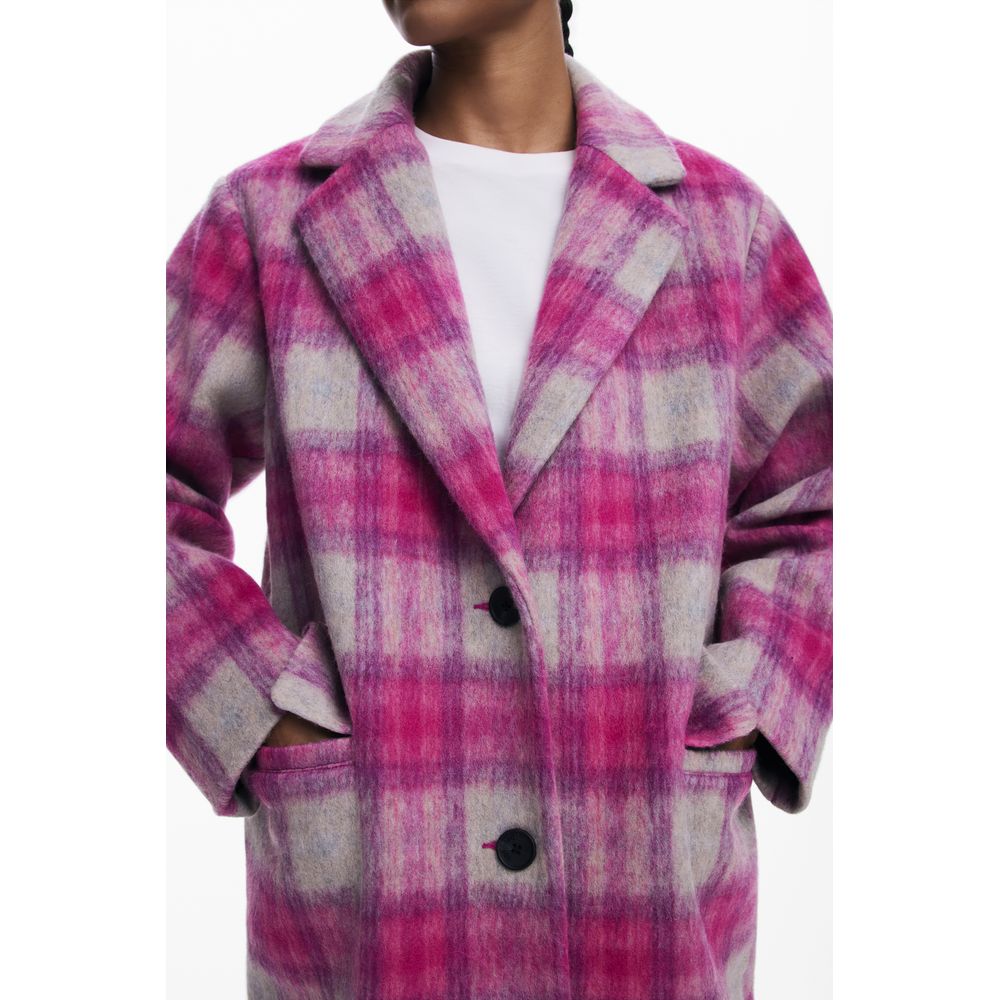 Desigual Rosa Wollmantel für Damen