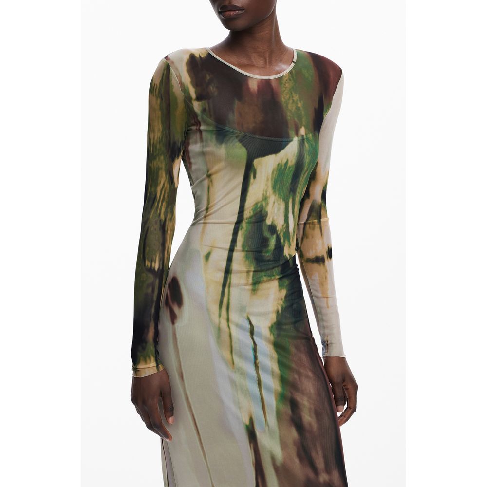 Desigual Grünes Polyester-Damenkleid