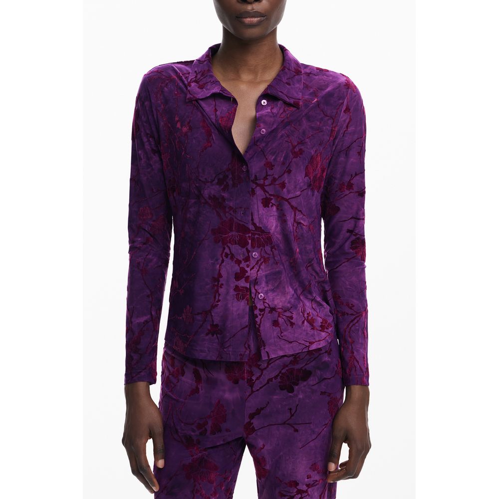 Desigual Lila Polyester Damen Hemd