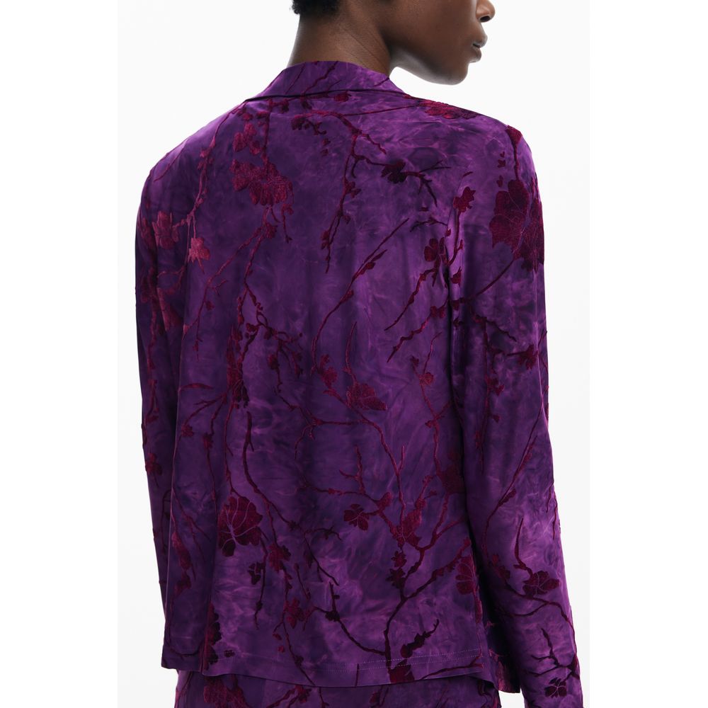 Desigual Lila Polyester Damen Hemd
