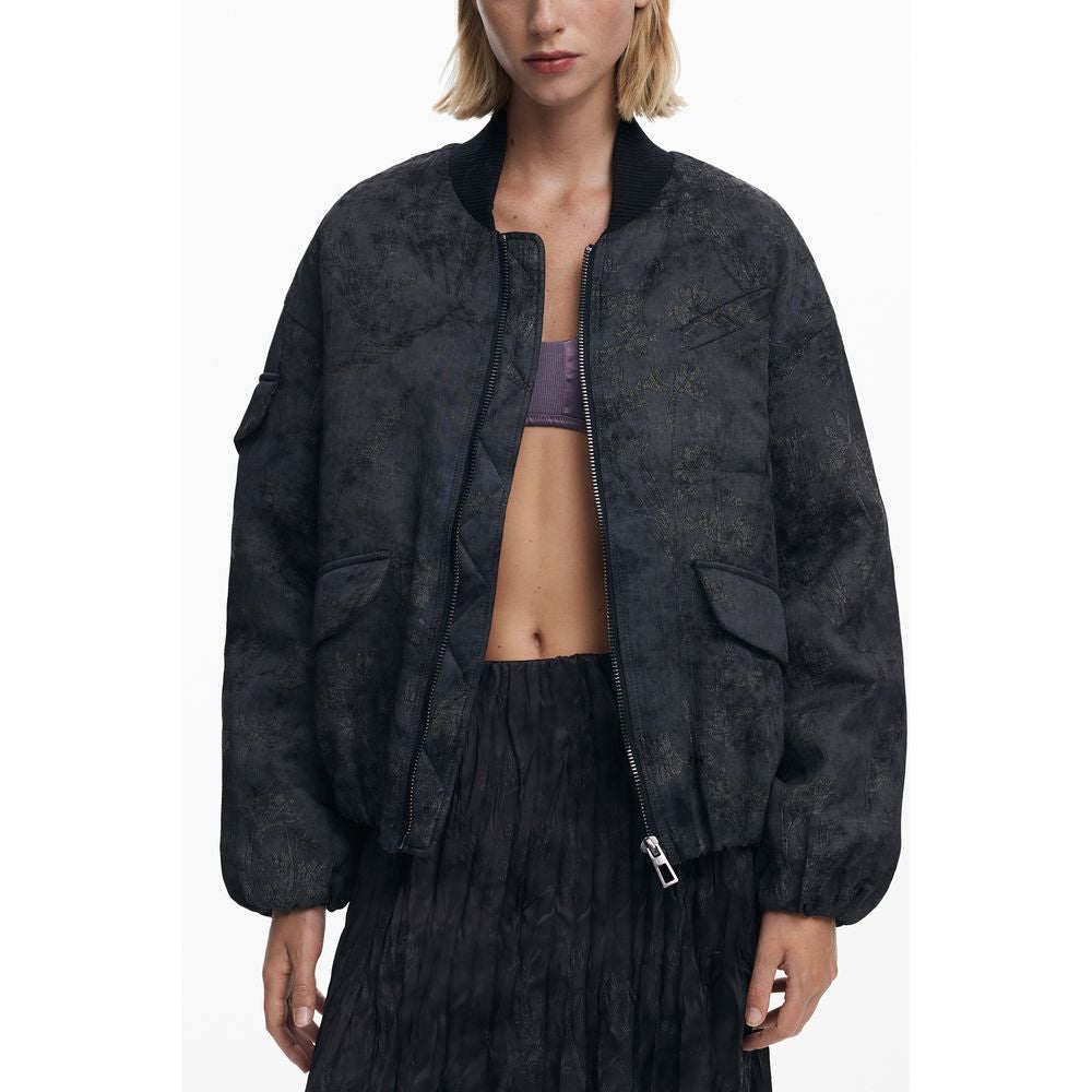 Desigual Schwarze Polyester-Damenjacke