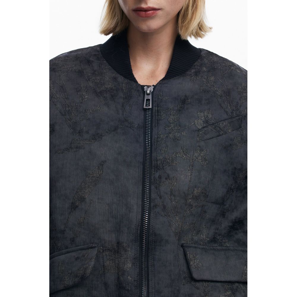 Desigual Schwarze Polyester-Damenjacke