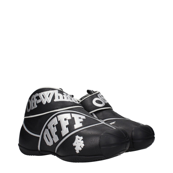 Off-White Black Leather High Top Sneakers