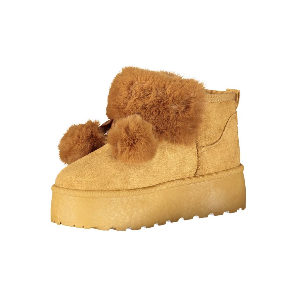 Laura Biagiotti Brown Polyester Women Boot