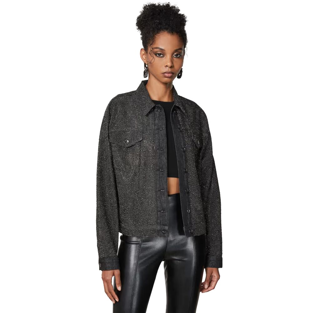 Patrizia Pepe Black Cotton Jackets & Coat