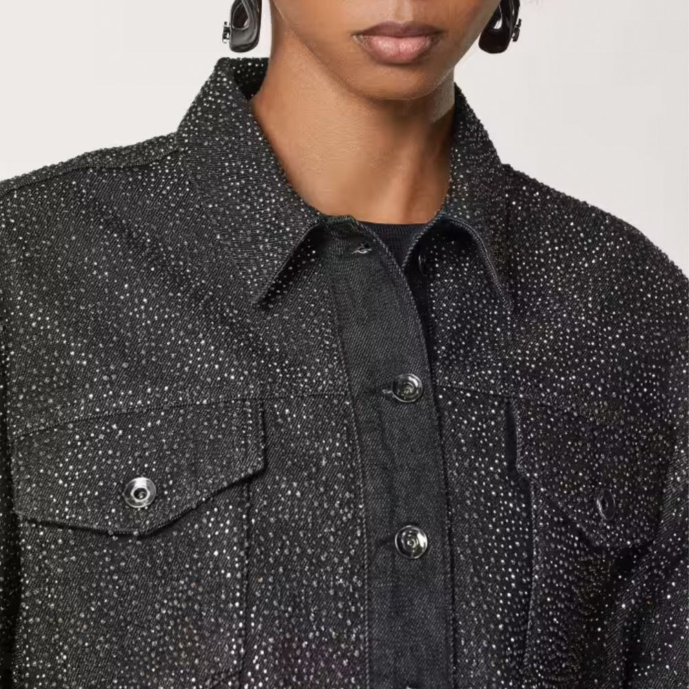 Patrizia Pepe Black Cotton Jackets & Coat
