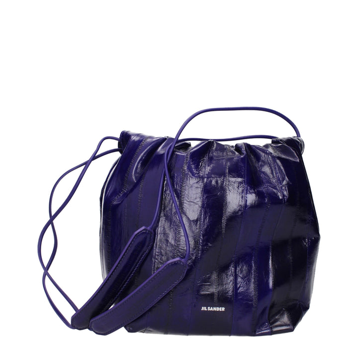 Jil Sander Purple Leather Shoulder Bag