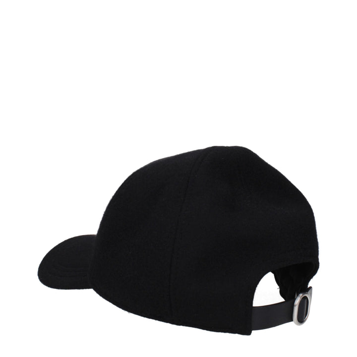 Jil Sander Black Cashmere Cap (Baseball Hat)