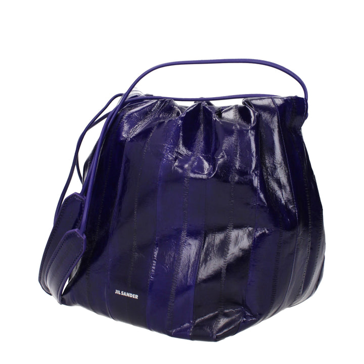 Jil Sander Purple Leather Shoulder Bag