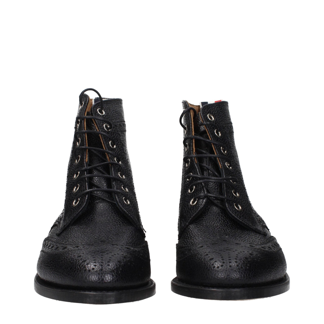 Thom Browne Black Leather Ankle Boots