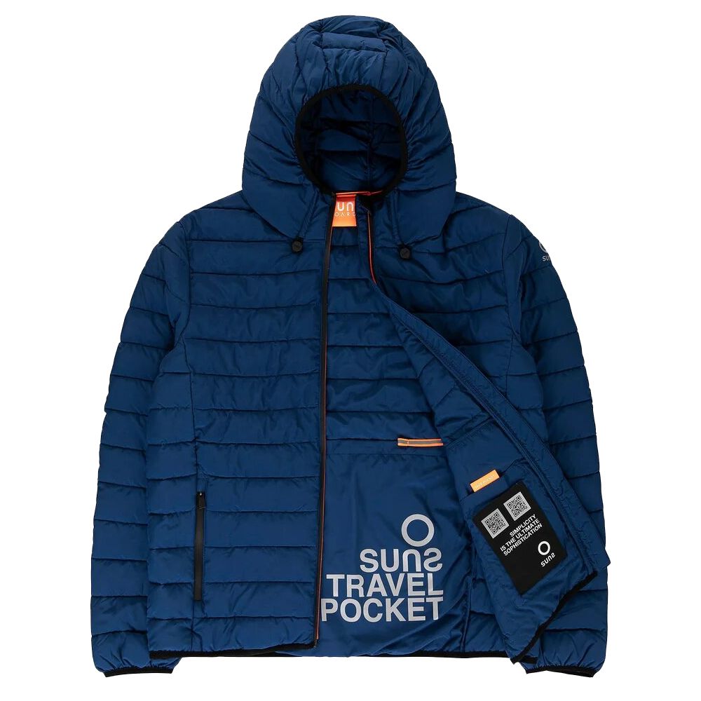 Suns Blaue Polyester Steppjacke für Herren