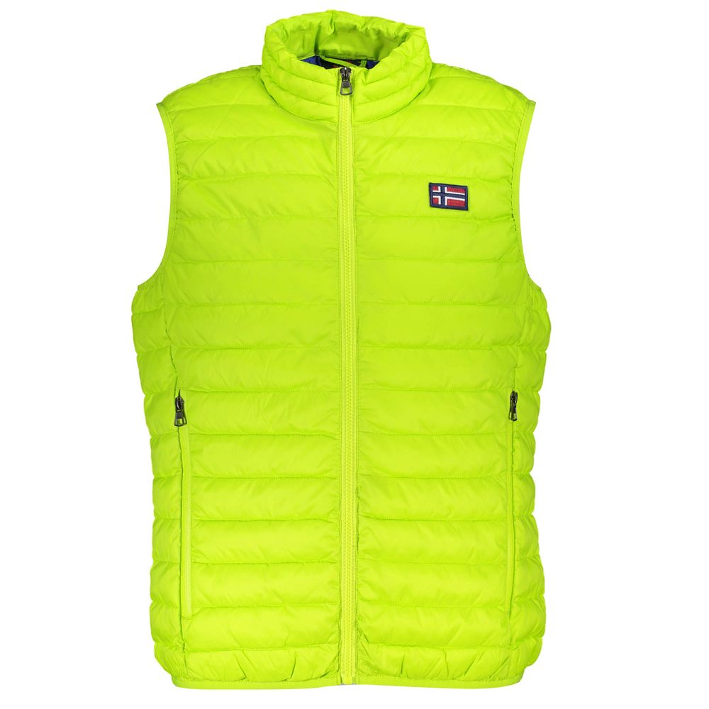Norwegen 1963 Gelbe ärmellose Polyesterjacke