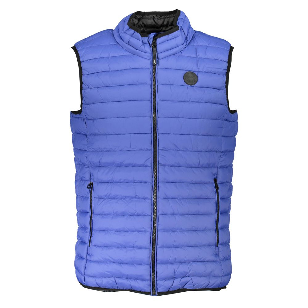 Gianmarco Venturi – Ärmellose Jacke aus blauem Polyamid