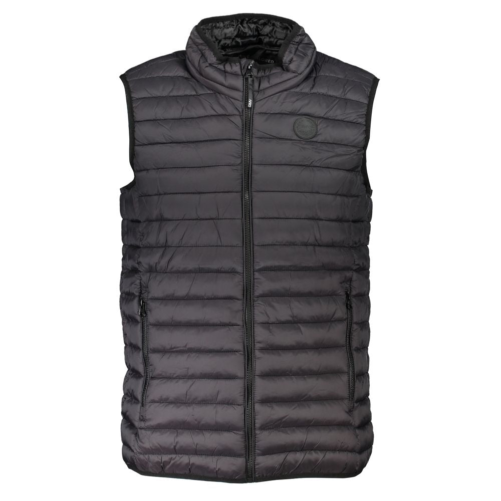 Gianmarco Venturi Schwarze ärmellose Jacke aus Polyamid