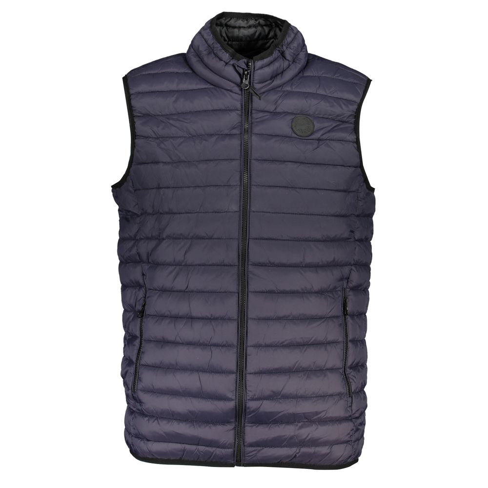 Gianmarco Venturi – Ärmellose Jacke aus blauem Polyamid
