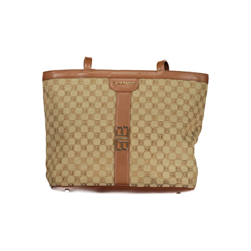 Laura Biagiotti Beige Polyester Handbag