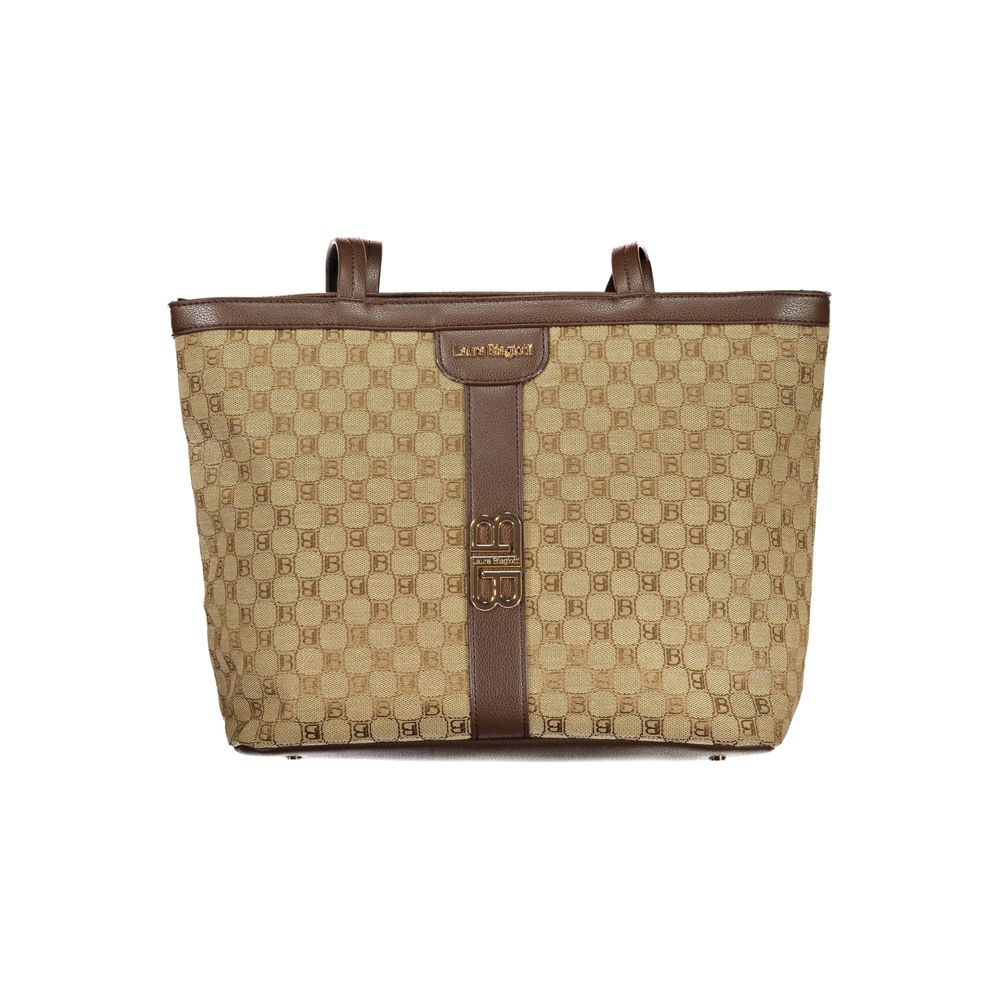 Laura Biagiotti Beige Polyester Handbag