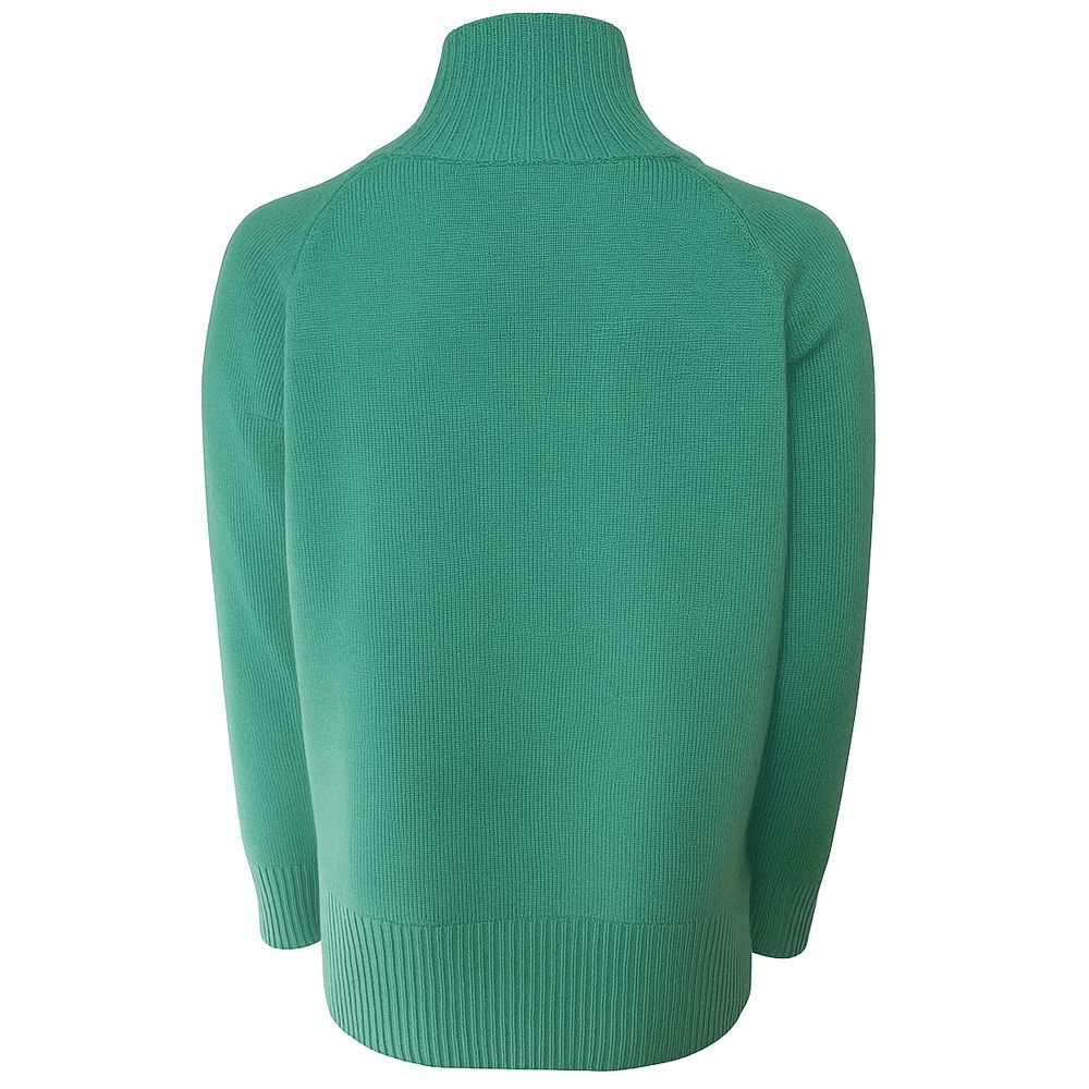 Emilio Romanelli Green Cashmere Women Sweater