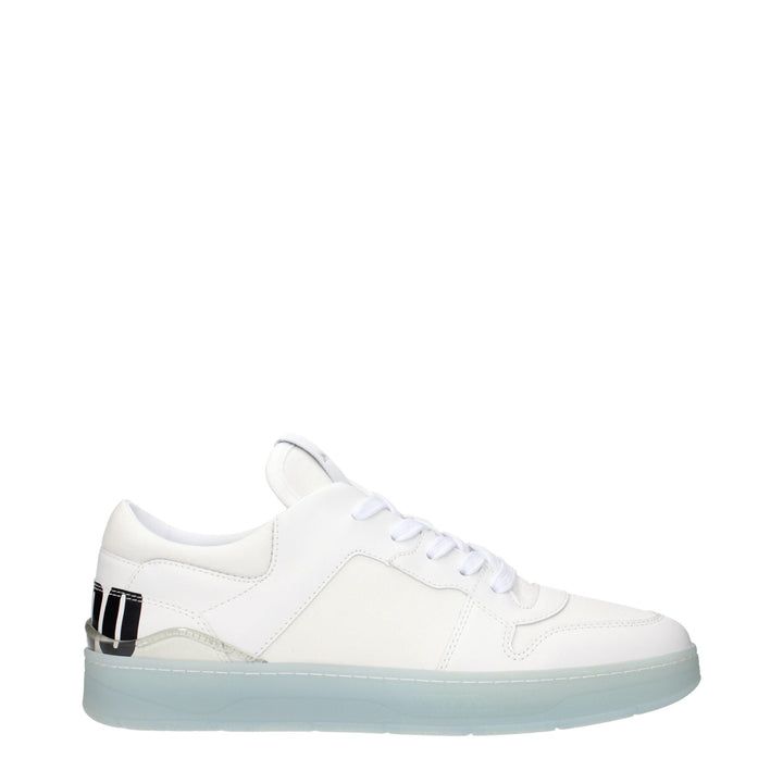 Jimmy Choo White Leather Low Top Sneakers