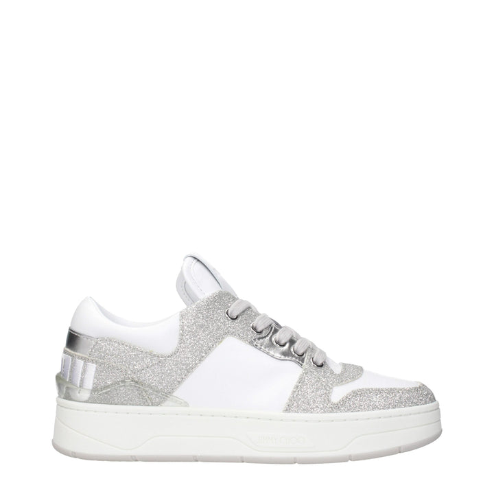 Jimmy Choo White Leather Low Top Sneakers