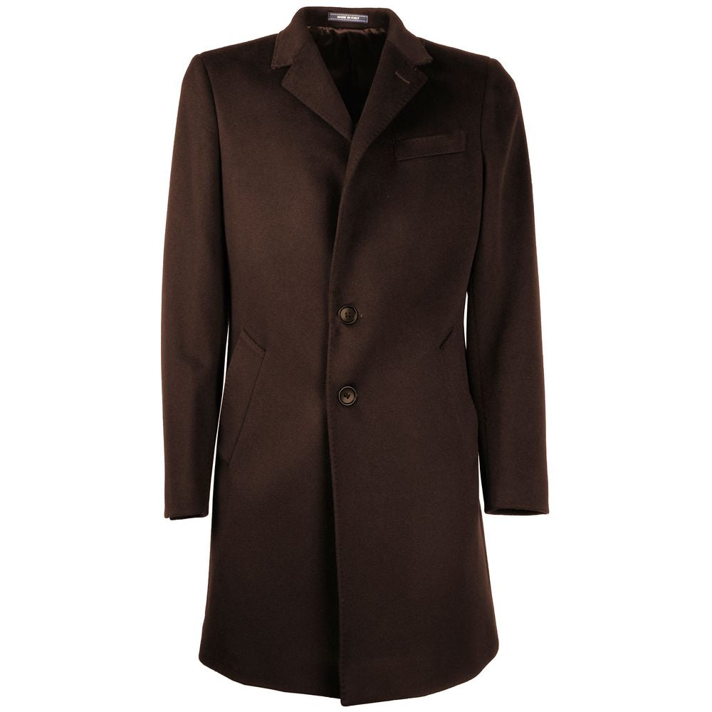 Brauner Wollmantel Made in Italy