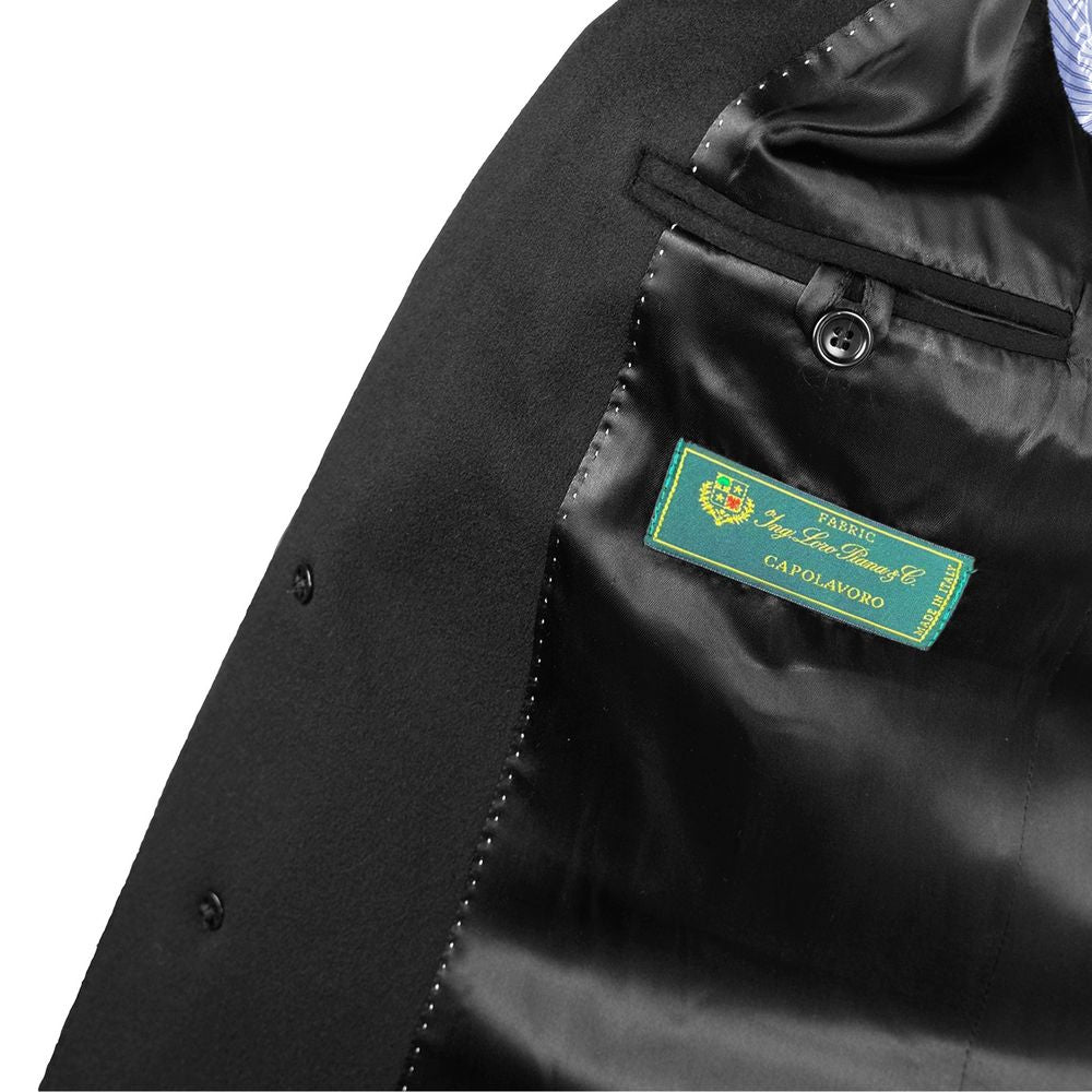 Schwarze Wolljacke für Herren, Made in Italy
