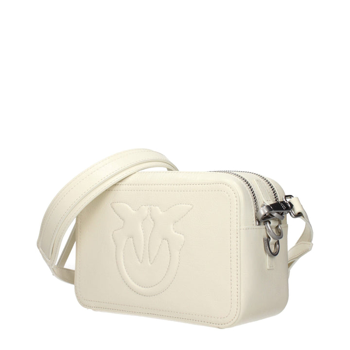 PINKO White Leather Crossbody Bag