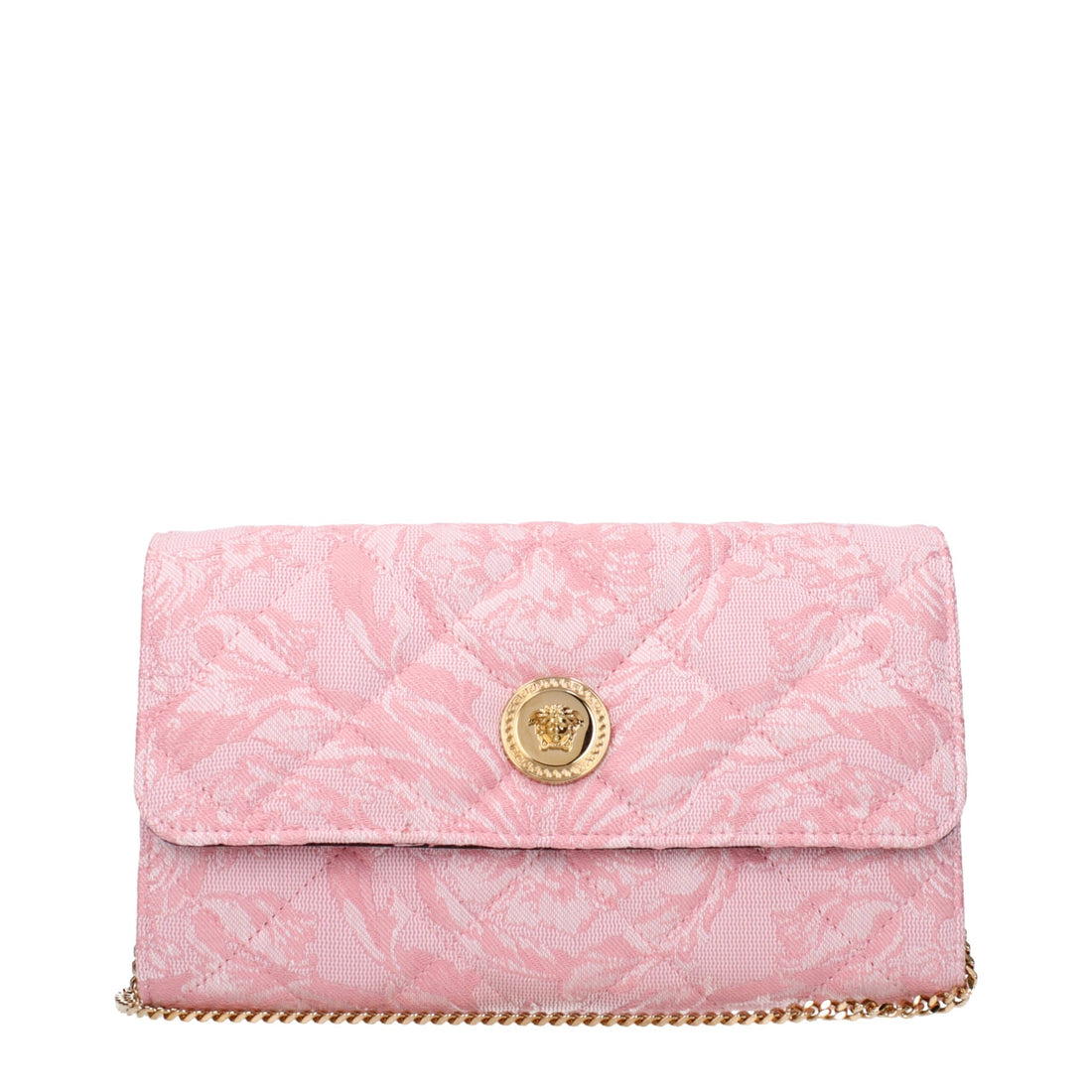 Versace Pink Fabric Clutch Bag