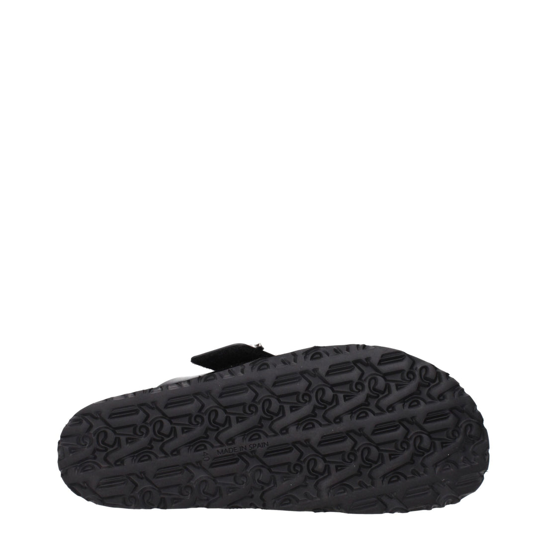 Palm Angels Black Leather Slippers