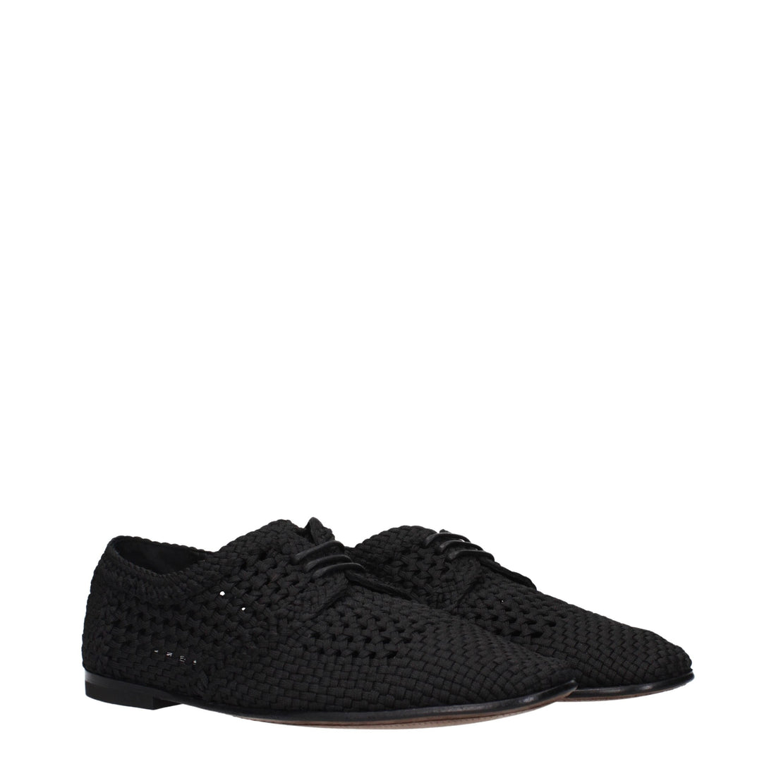 Dolce & Gabbana Black Fabric Oxfords And Derbies