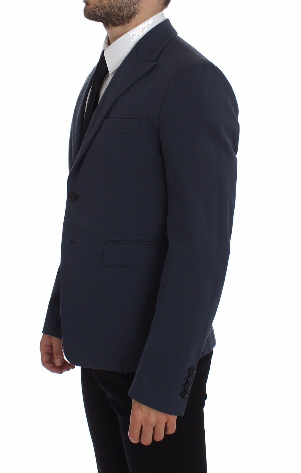 Dolce &amp; Gabbana Elegante blaue Blazerjacke aus Baumwollstretch