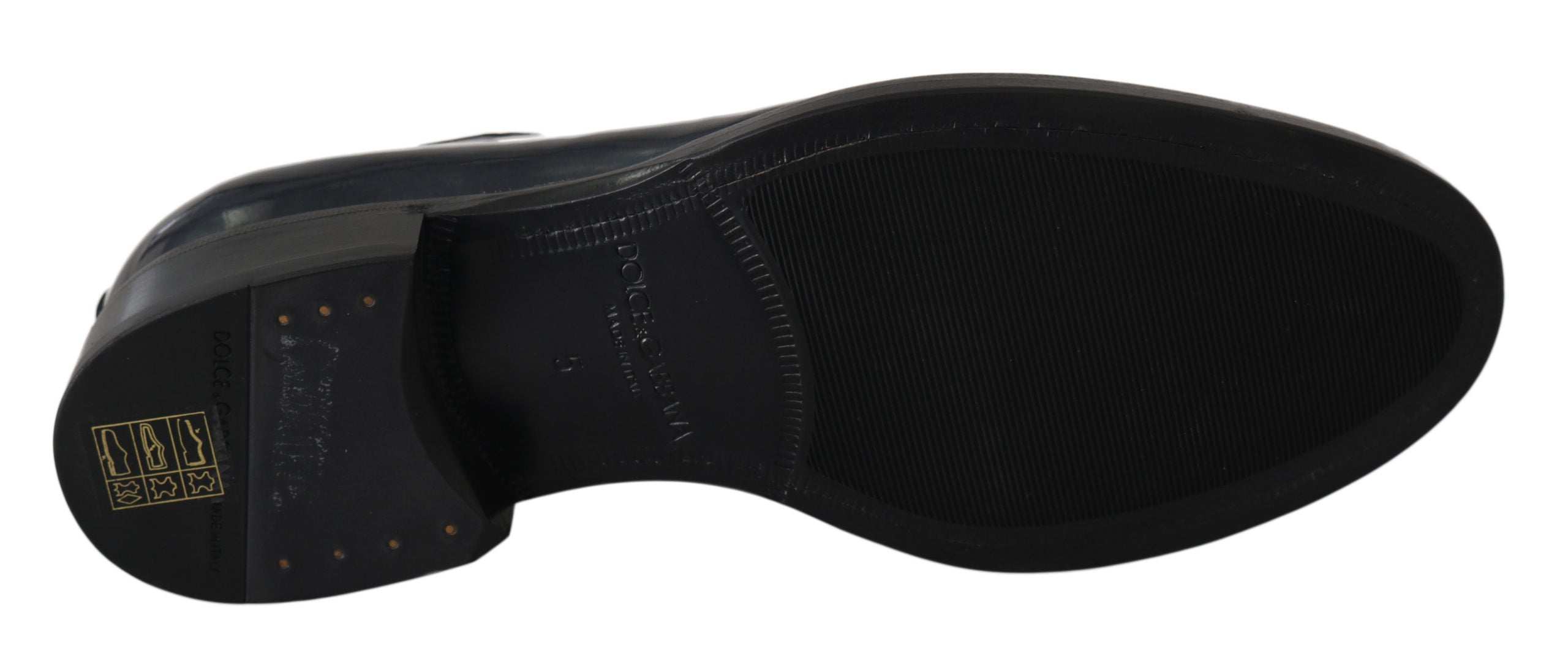 Dolce &amp; Gabbana Elegante Derby-Abendschuhe aus blauem Leder