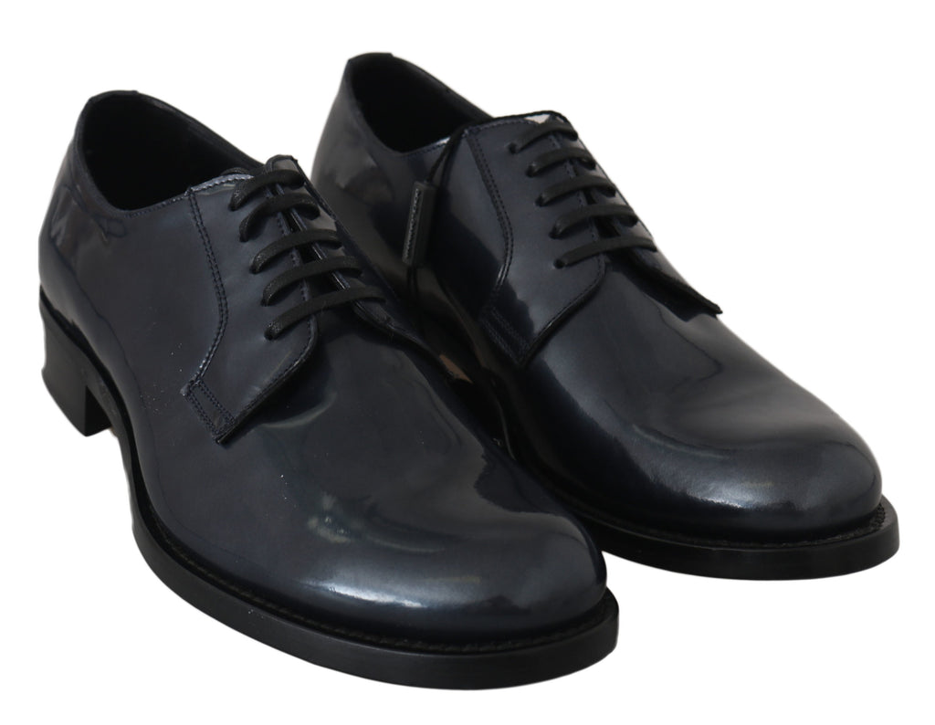Dolce &amp; Gabbana Elegante Derby-Abendschuhe aus blauem Leder