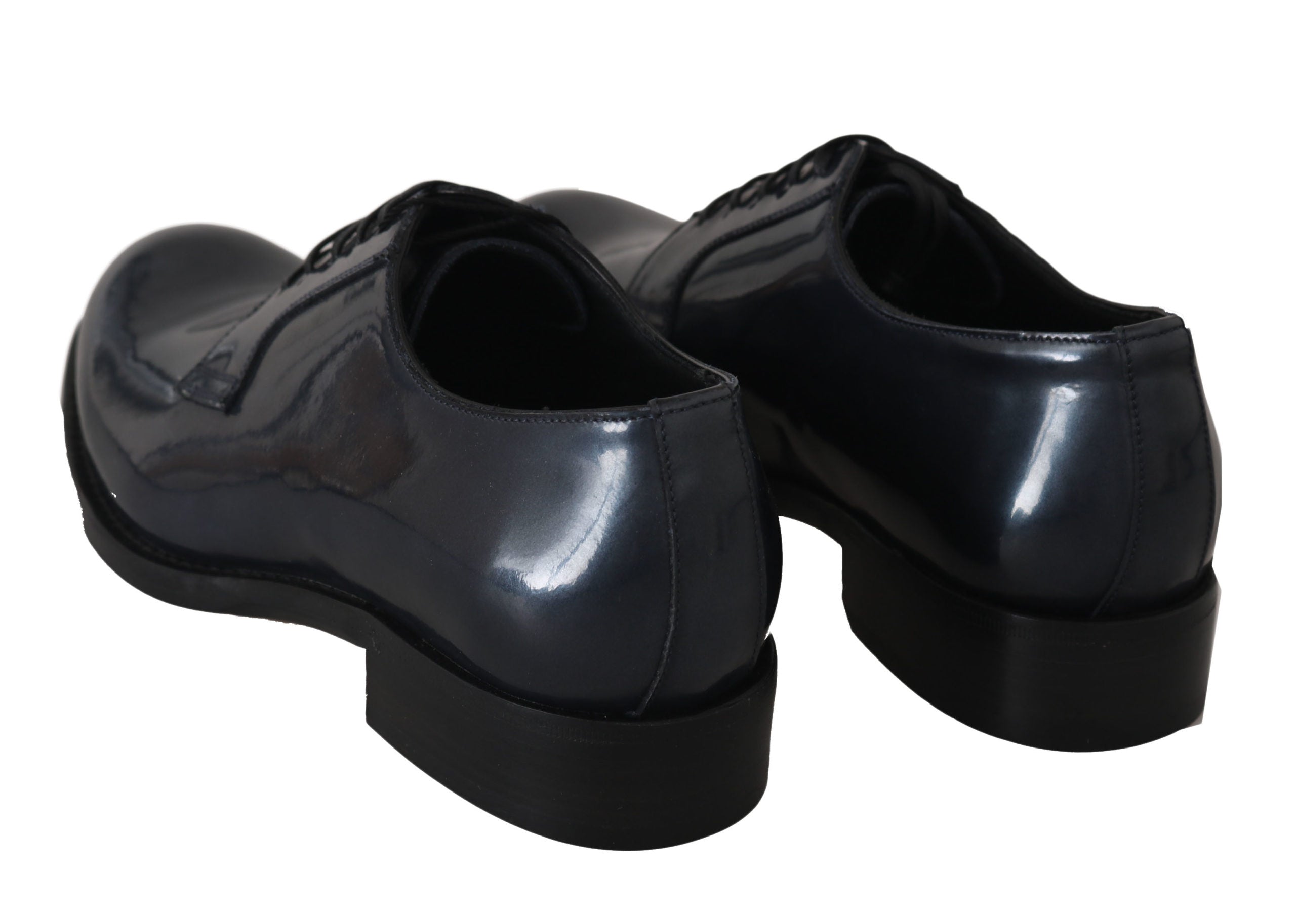 Dolce &amp; Gabbana Elegante Derby-Abendschuhe aus blauem Leder