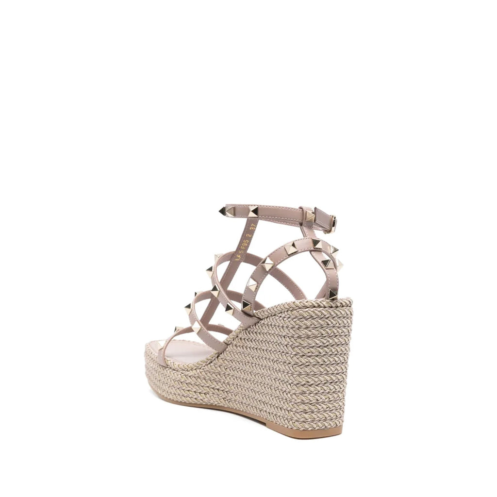 Valentino Garavani Rockstud Wedge Sandals - WOMEN SHOES - VALENTINO GARAVANI - Tluxy New