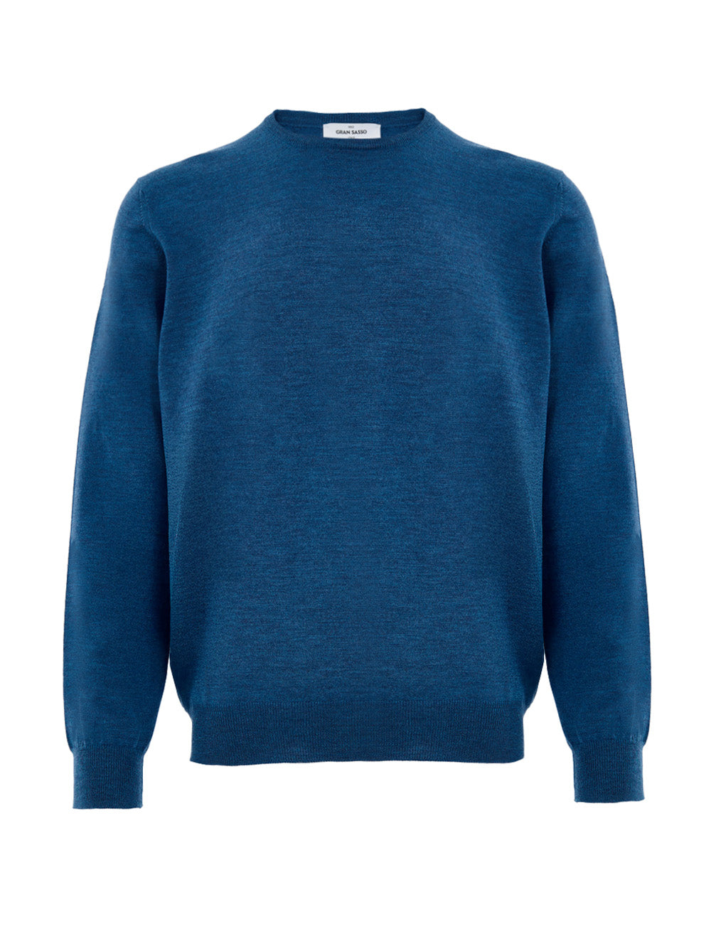 Gran Sasso Blue Fine Wool Crewneck Sweater