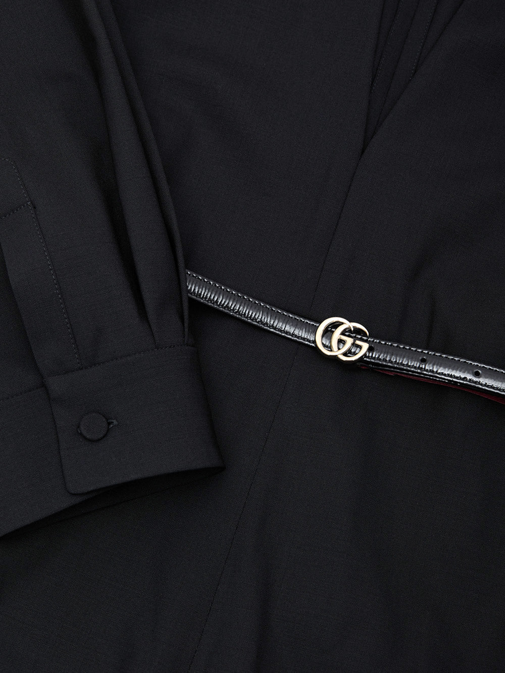 Gucci Black Belted Jumpsuit with Wide Neckline – Women – Siebentaschen