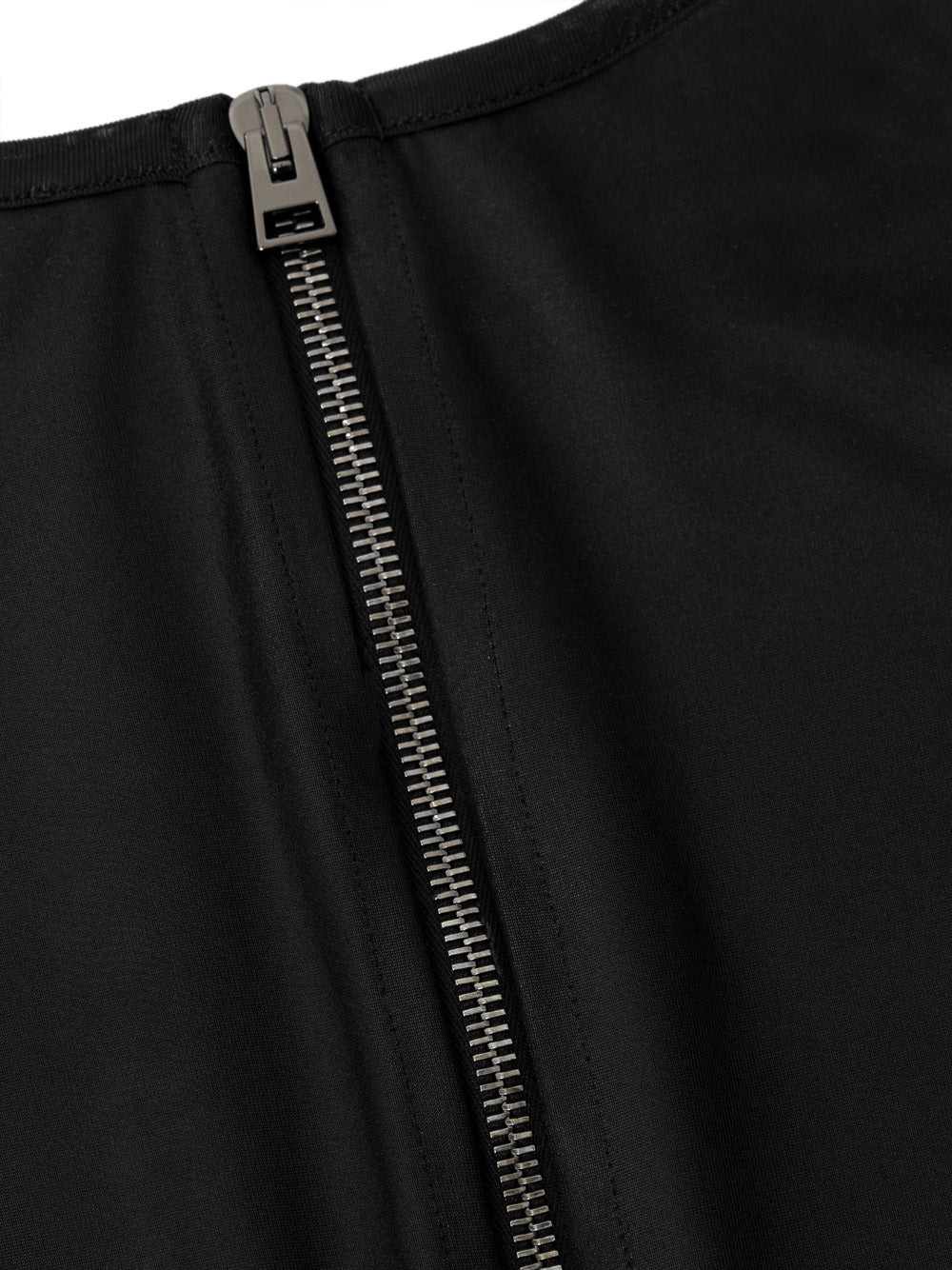 Tom Ford Black Stretch Viscose Long-Sleeve Top with Back Zip – Siebentaschen