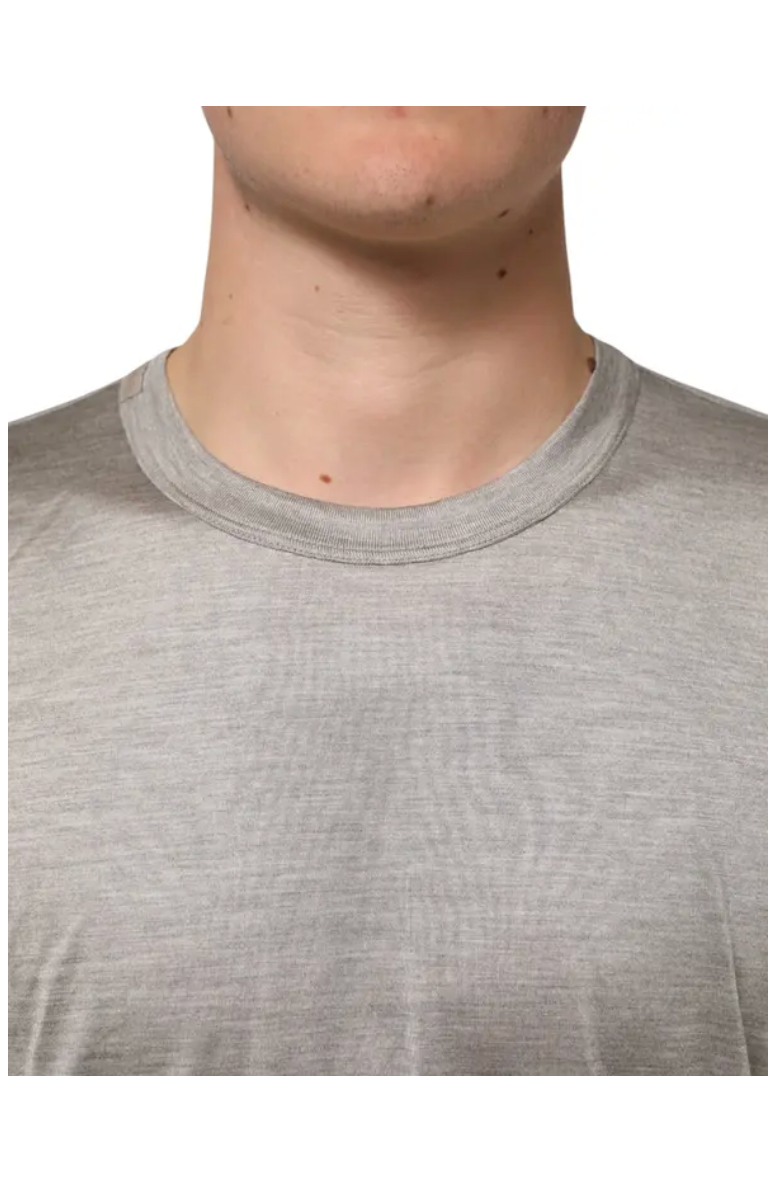 Dolce & Gabbana Beige Hazelnut Silk Shortsleeve Shirt T-shirt – Siebentaschen