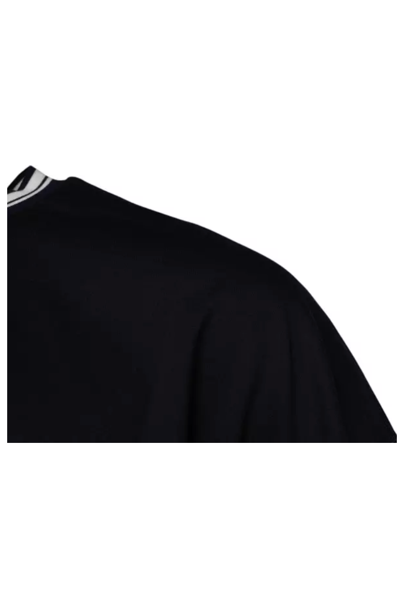 Dolce & Gabbana Dark Blue Logo Crown Cotton Crew Neck T-shirt – Siebentaschen