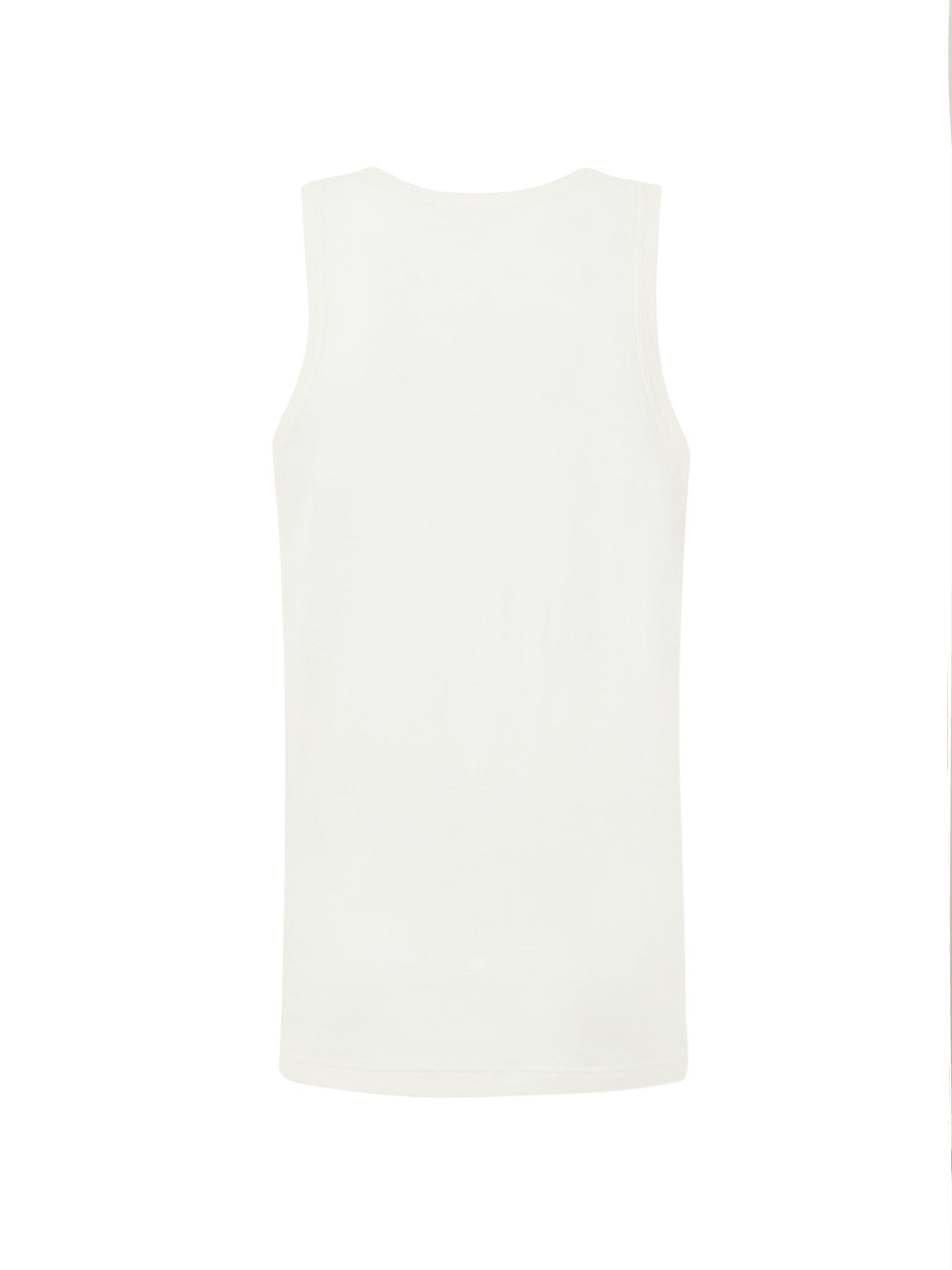 Jil Sander White Brushed Cotton Vest – Relaxed Fit – Siebentaschen