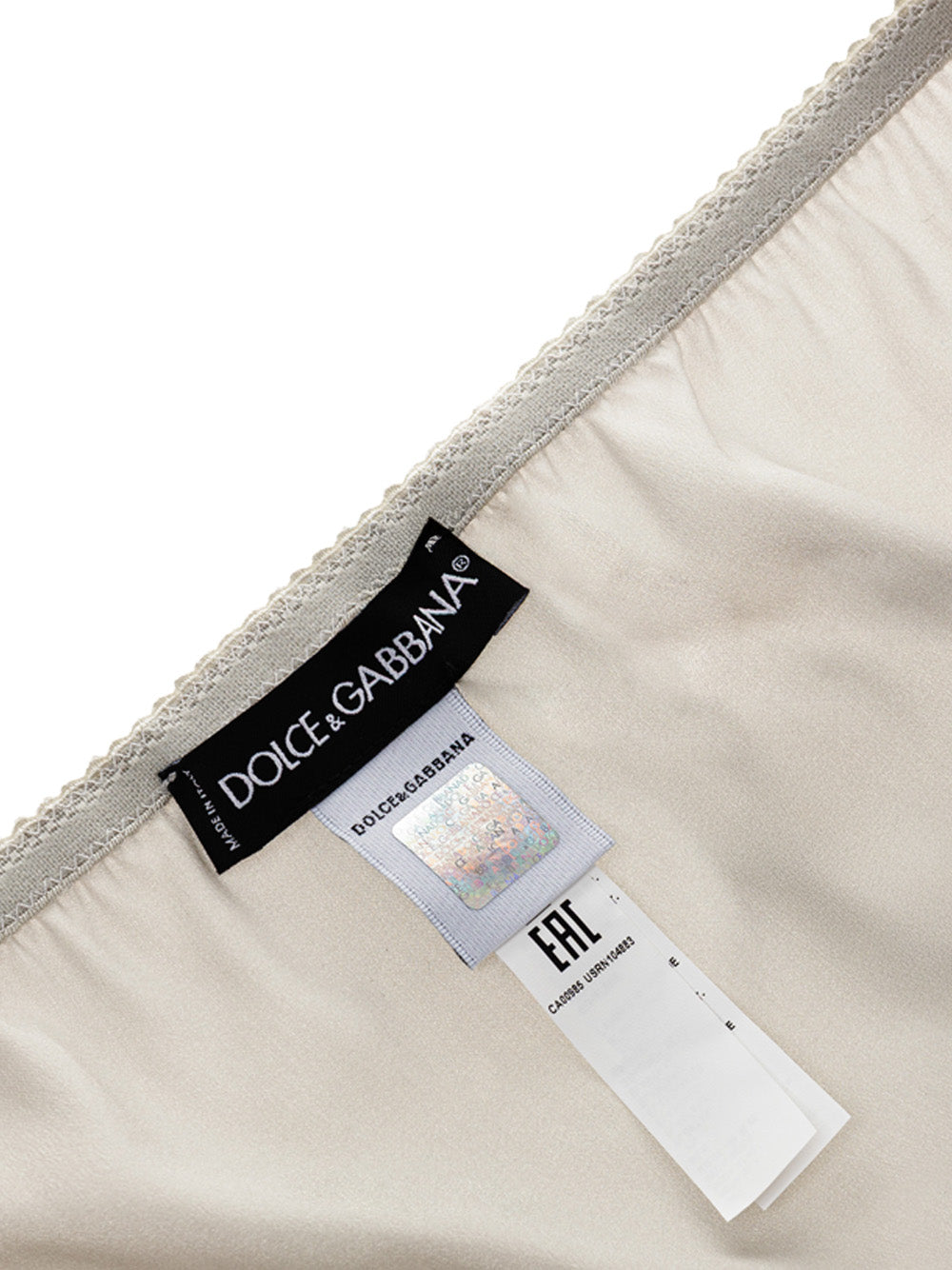 Dolce & Gabbana Pearl Grey Silk Brief – Luxury Underwear – Siebentaschen