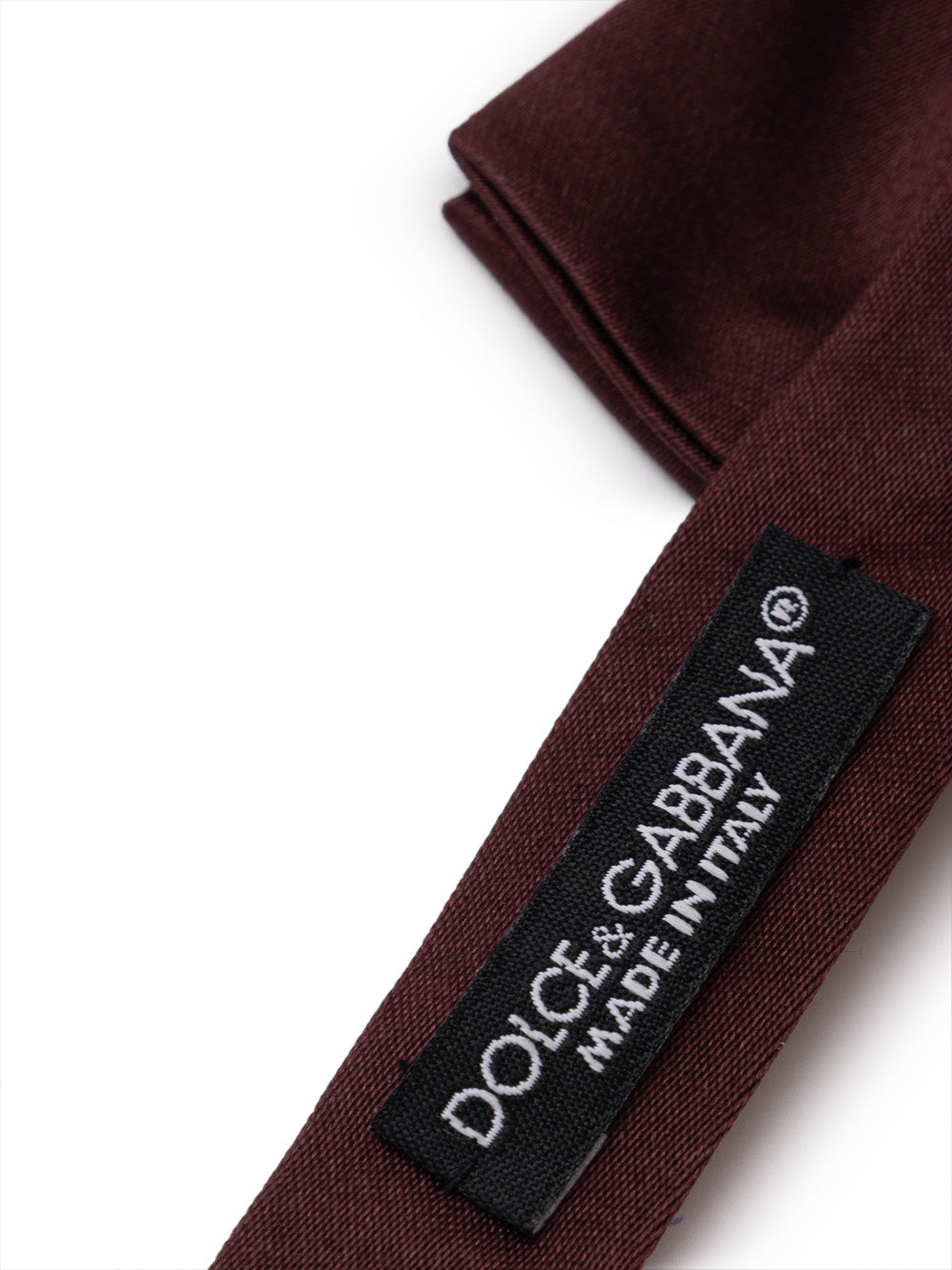 Dolce & Gabbana burgundy silk bow tie
