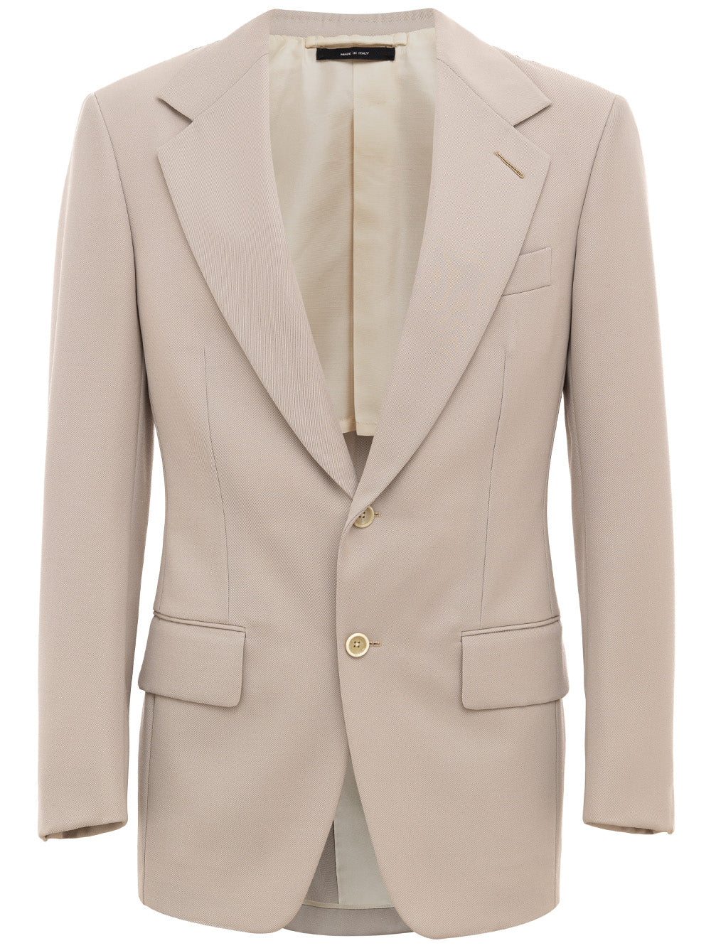 Tom Ford Men's Beige Single-Breasted Wool Jacket – Siebentaschen