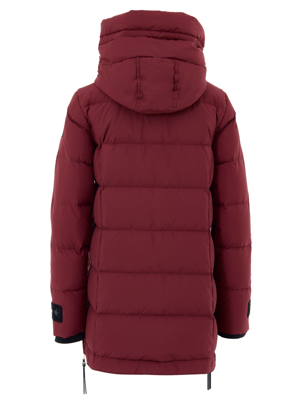 Burgundy Padded Down Jacket with Gold Zip by Moose Knuckles