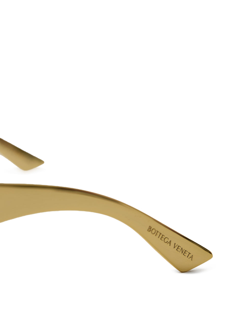 Bottega Veneta Gold Metal Wraparound Sunglasses