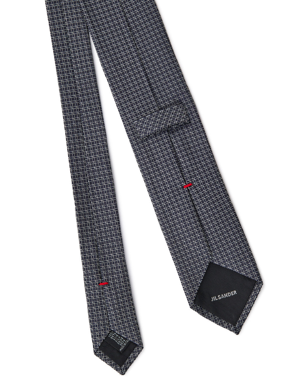 Jil Sander Grey and Navy Blue Tie 7cm
