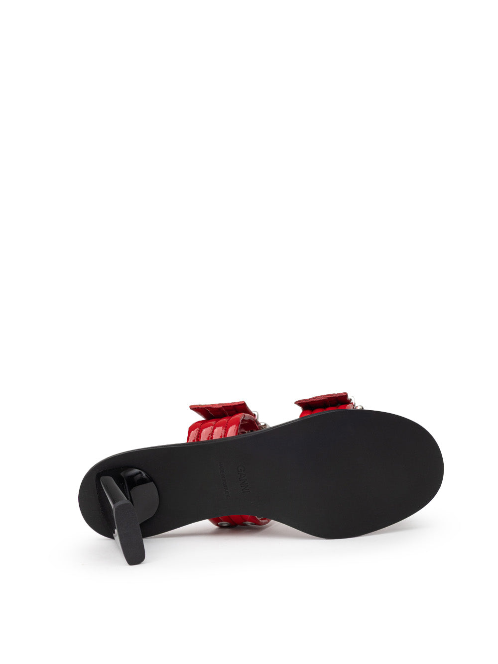 Ganni Two-Band Mules with Perforated Studs