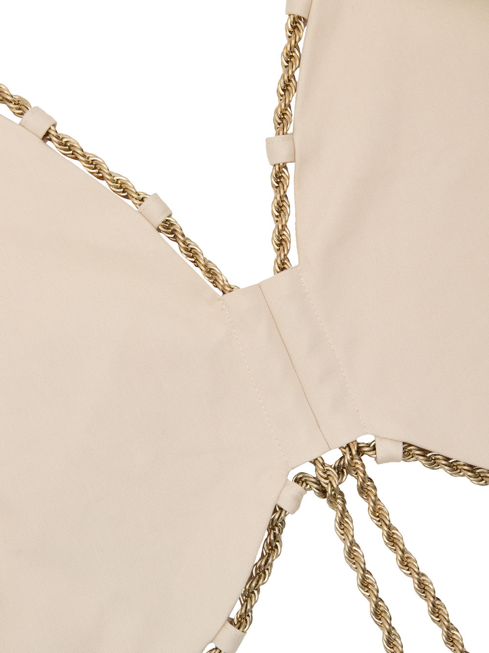 Cult Gaia Powder Pink Cotton Vest with Gold Chain Trim – Siebentaschen