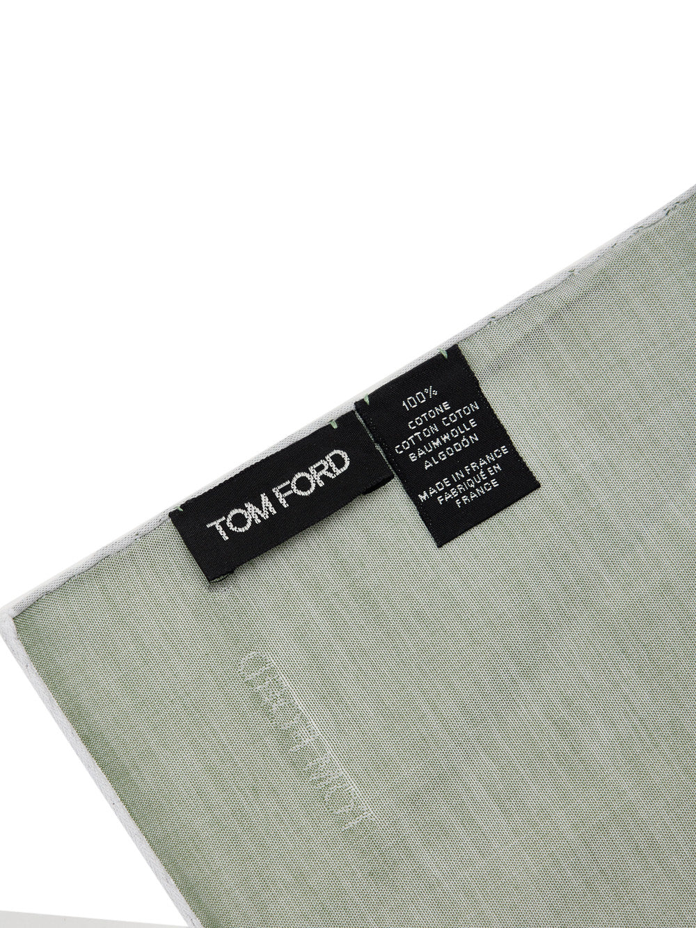 Tom Ford Green Cotton Pocket Square